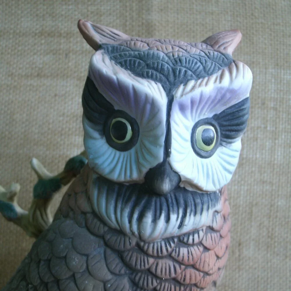 Vintage Large Homco Brown Owl Porcelain Figurine - Picture 9 of 16